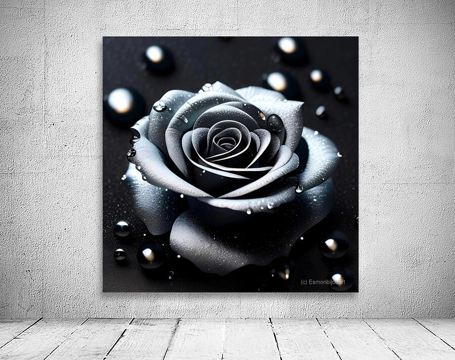 Silver rose Wall Preview
