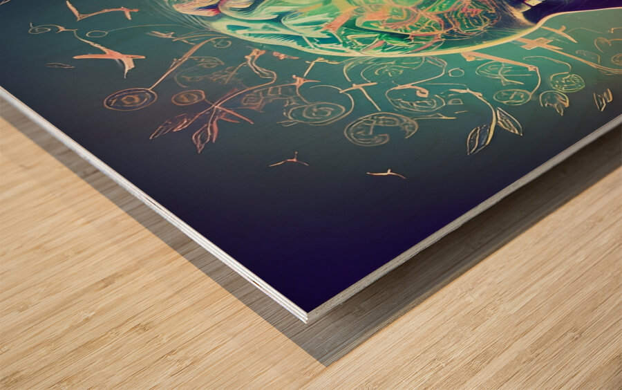 The Art of the Mind 70 Wood print