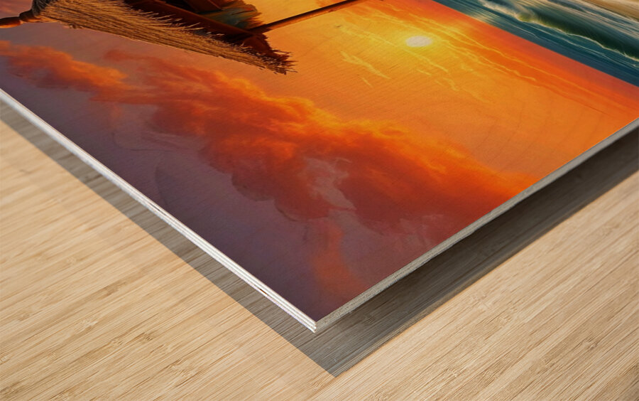 A Beachside Hut 2 Wood print