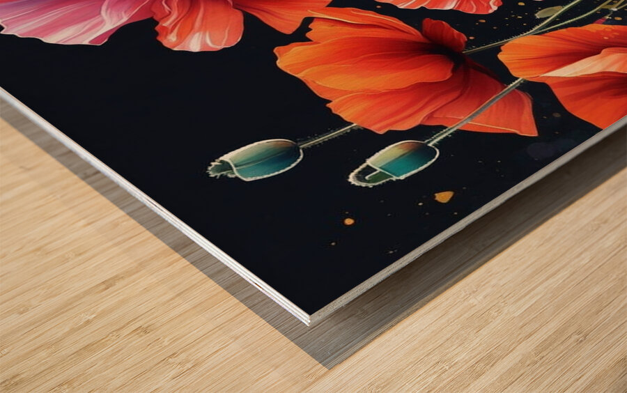 Floral Spectrum 12 Wood print