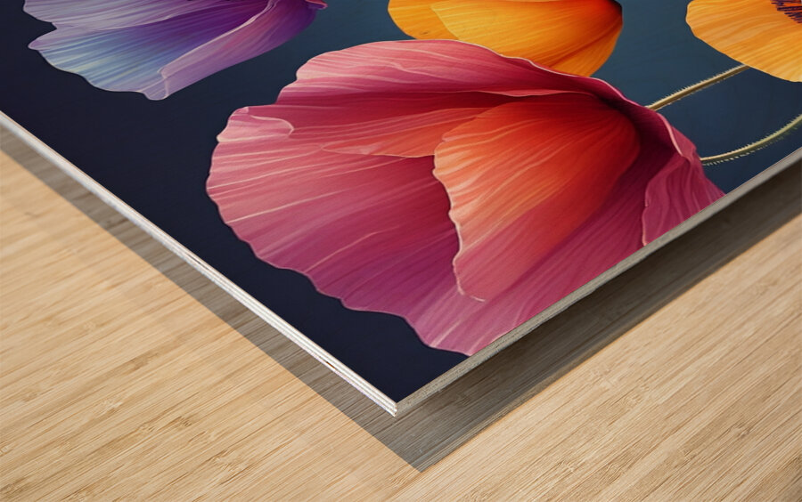 Floral Spectrum 5 Wood print