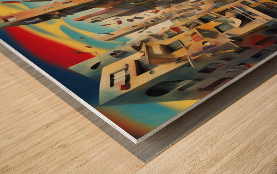 A Musical Cityscape 31 Wood print