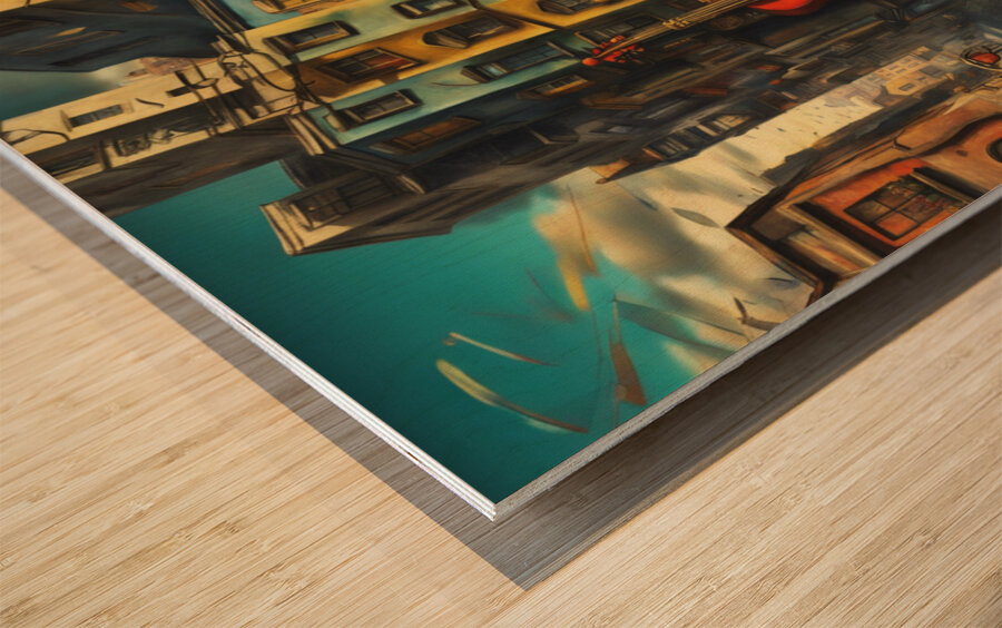 A Musical Cityscape 16 Wood print