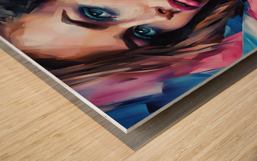 Painted Portrait 32 Wood print