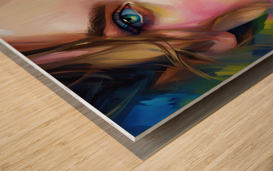 Painted Portrait 34 Wood print