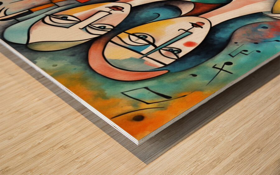 Rhythmic expression 6 Wood print