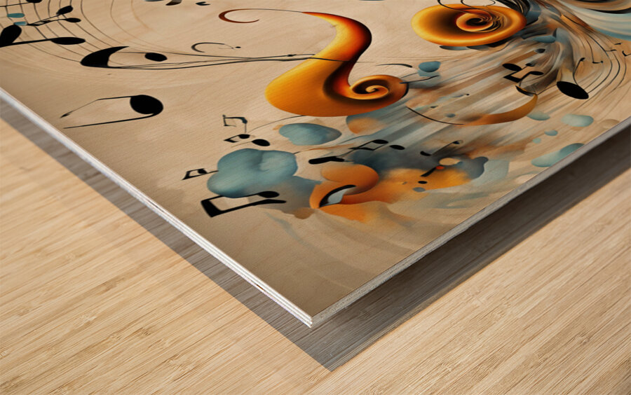 Rhythmic expression 60 Wood print