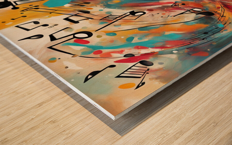 Rhythmic expression 126 Wood print