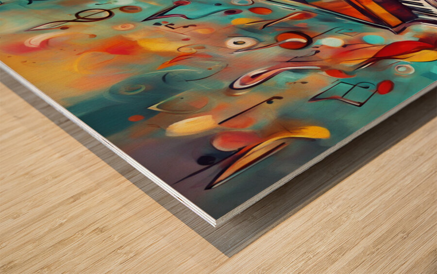 Rhythmic expression 125 Wood print