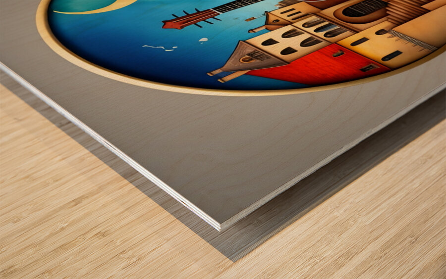 Musical Mosaic 11 Wood print