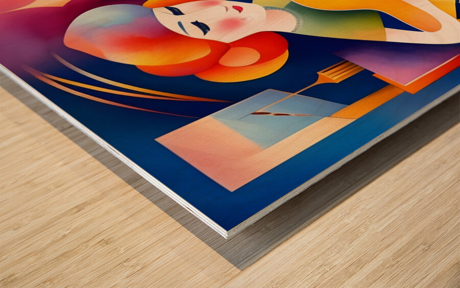 Musical Mosaic 51 Wood print