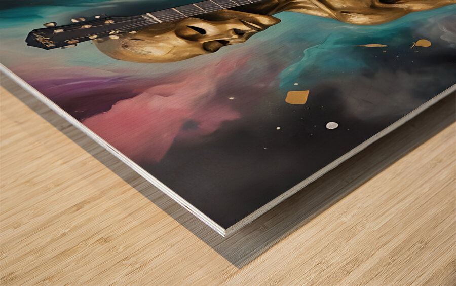 Guitar Ghost 8 Wood print