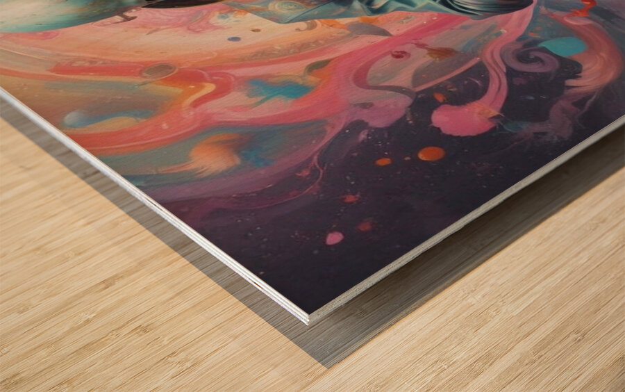 Guitar Ghost 27 Wood print