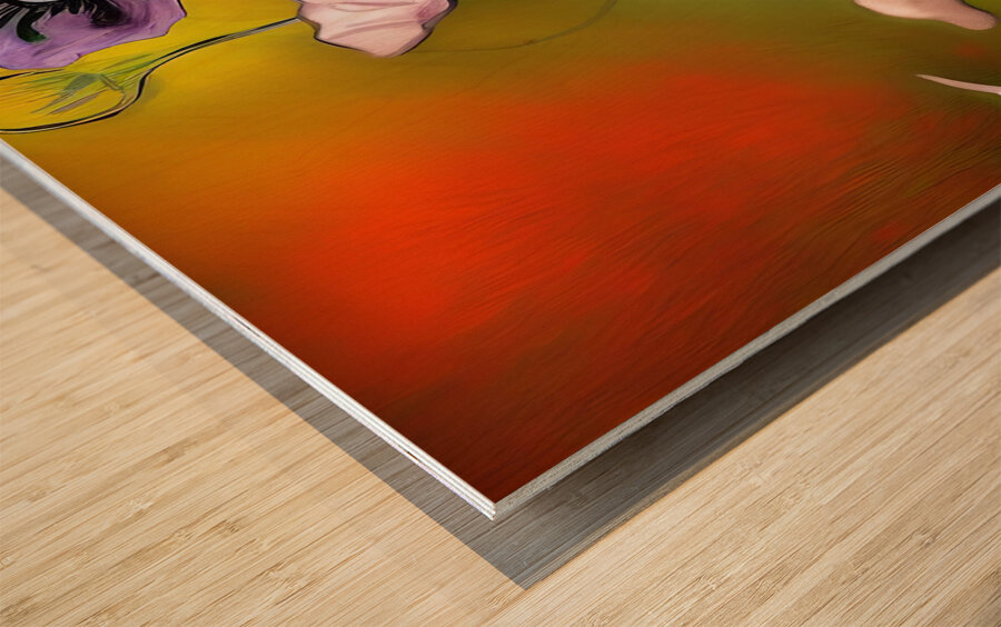 Beautiful flower art 2 Wood print