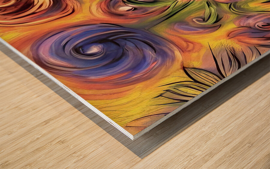 Beautiful Flower Art Wood print