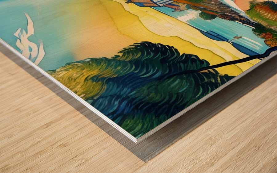 Village by the Sea 9 Wood print