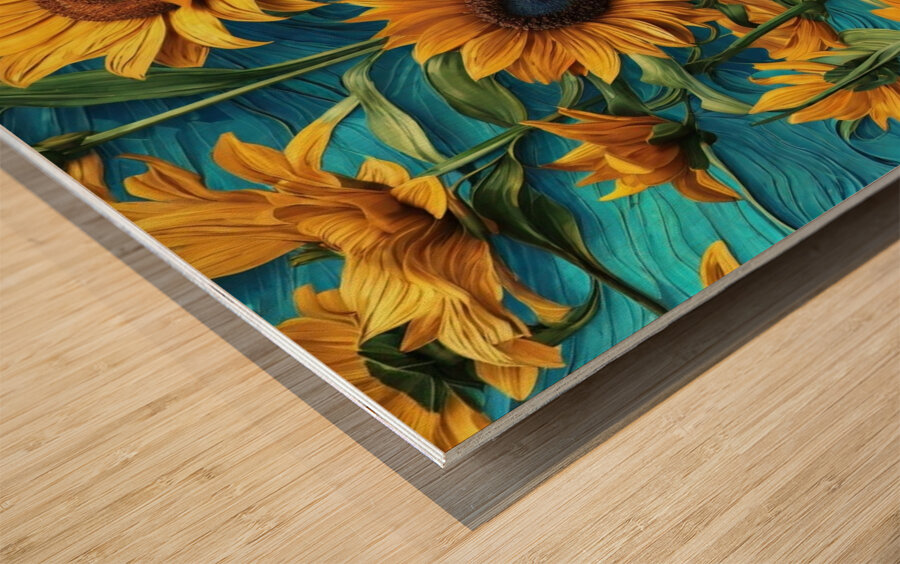 Colorful Floral Art 20 Wood print