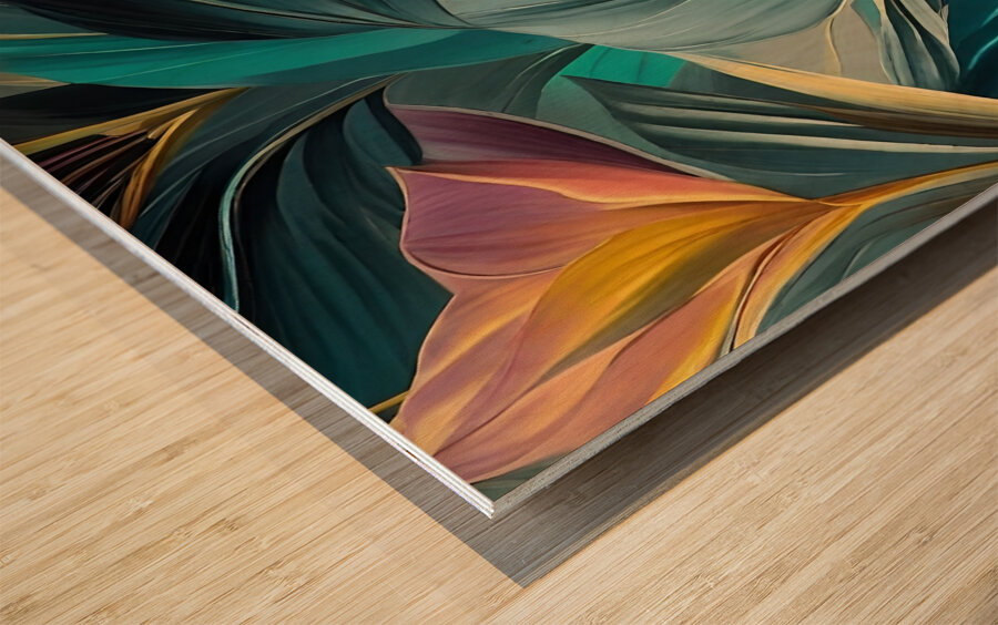 Colorful Floral Art 12 Wood print