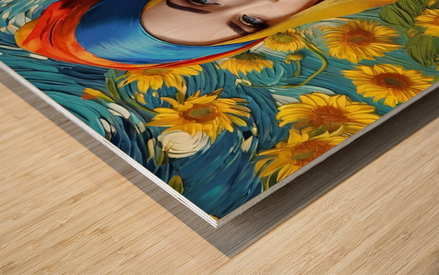 Colorful Abstract Portrait 75 Wood print