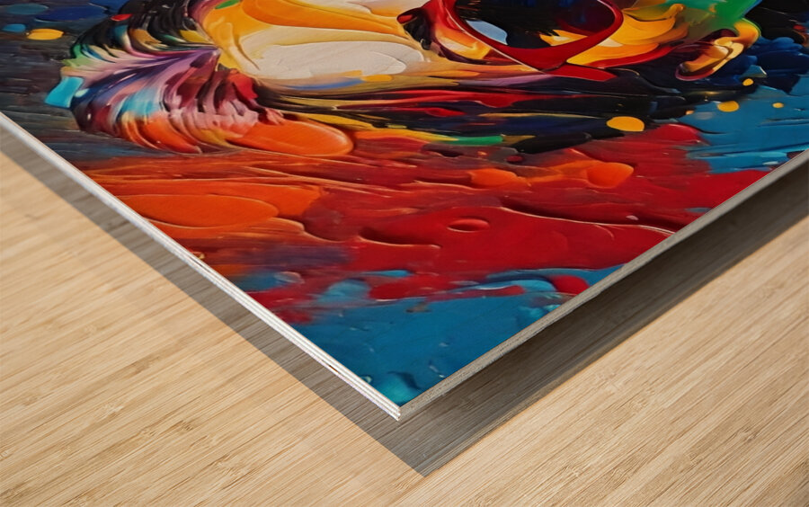 Colorful Abstract Portrait 67 Wood print