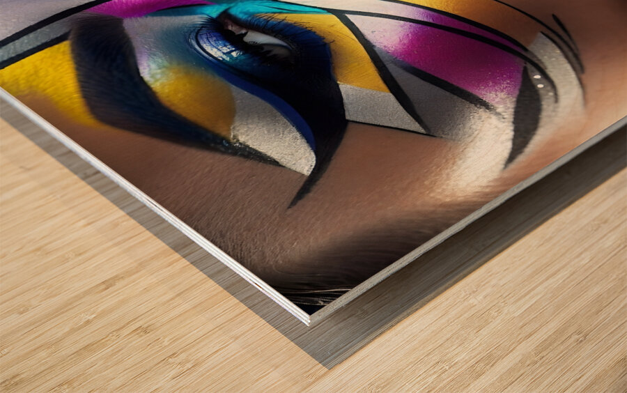 The World of Face Art 26 Wood print