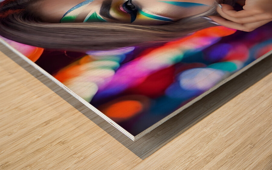 The World of Face Art 75 Wood print