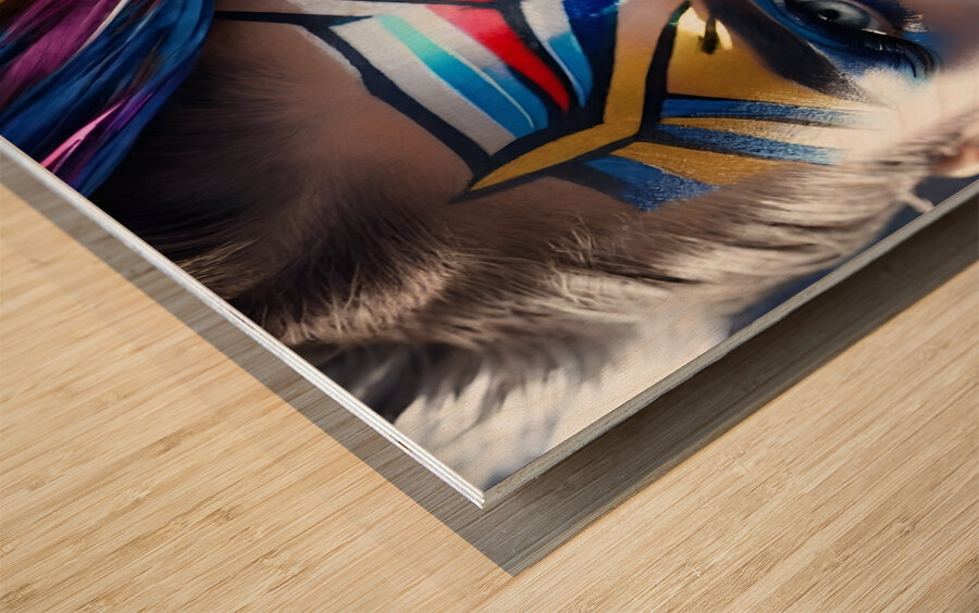 The World of Face Art 57 Wood print