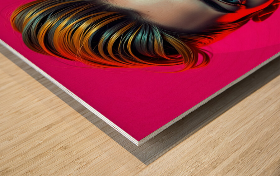 Digital Portrait 12 Wood print