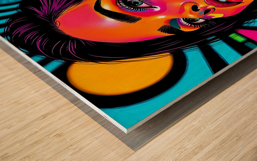 Bold and Colorful 40 Wood print