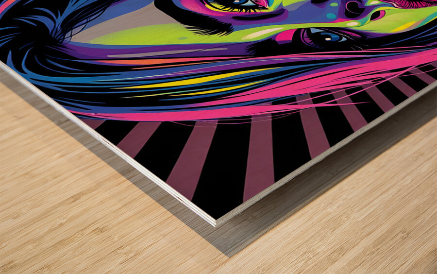 Bold and Colorful 81 Wood print