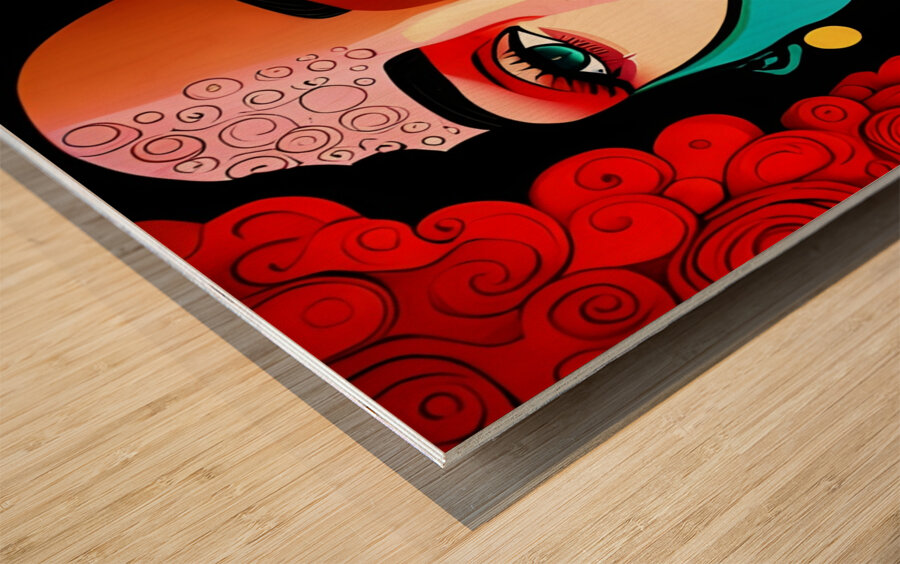 Vibrant Woman Wood print
