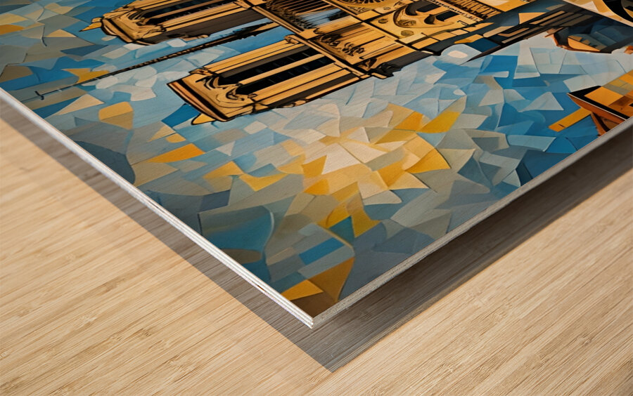 Notre Dame Mosaic Wood print