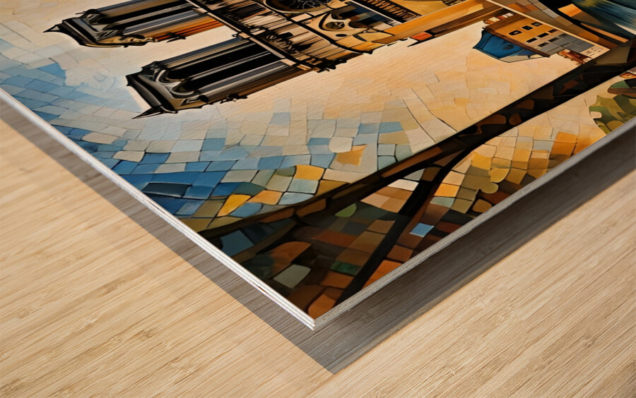 Parisian Cathedral Wood print