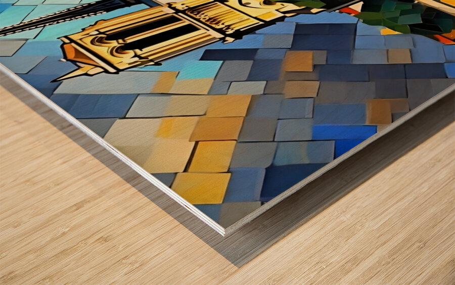 Notre Dame Mosaic 3 Wood print