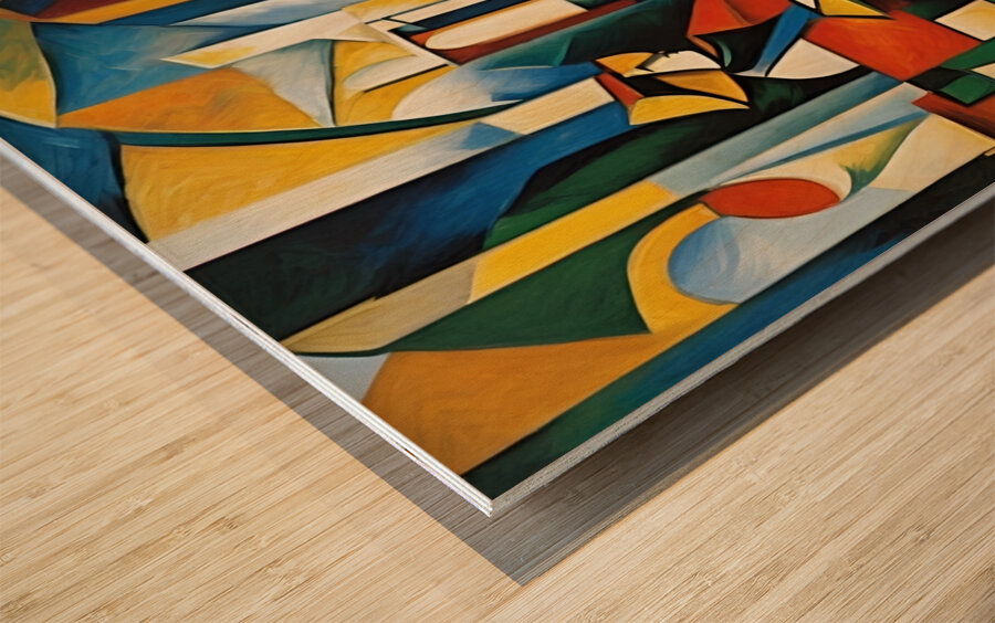 Fragmented Conversations Wood print
