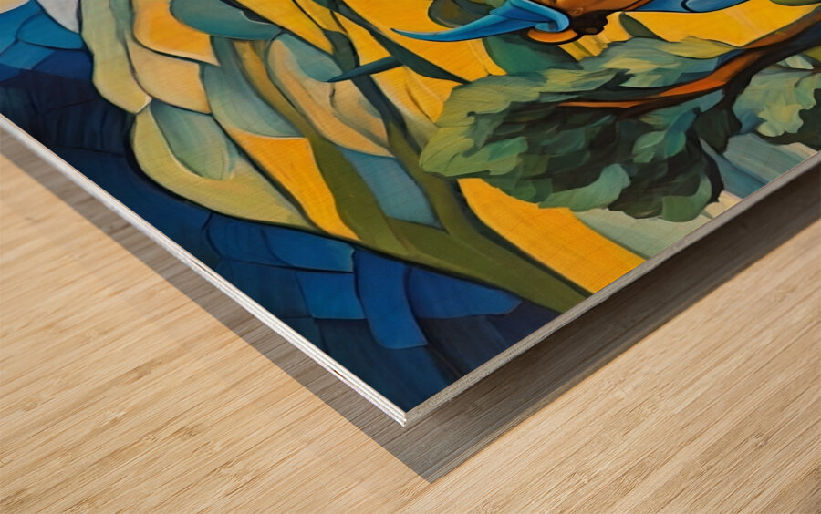 Moonlit Muse Wood print