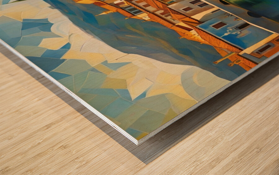 Mediterranean Harbor Wood print
