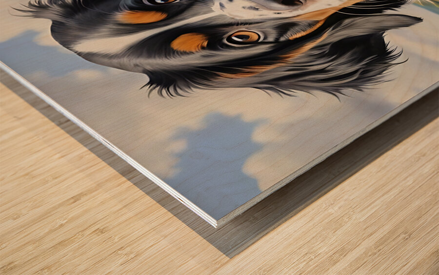 Dog portrait 3 Wood print