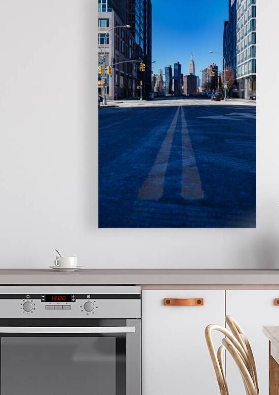 Empty Street  Empire State Building New York City by Filippo Manaresi