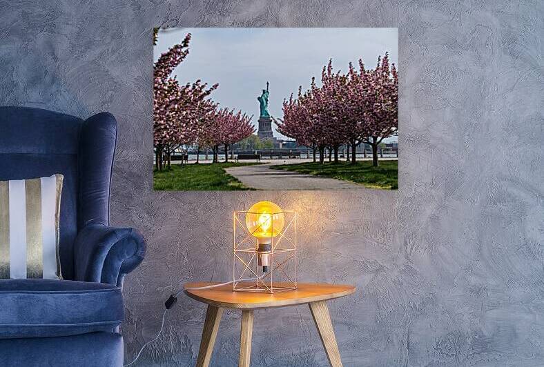 Statue of Liberty Through Cherry Blossoms — New York Harbor by Filippo Manaresi