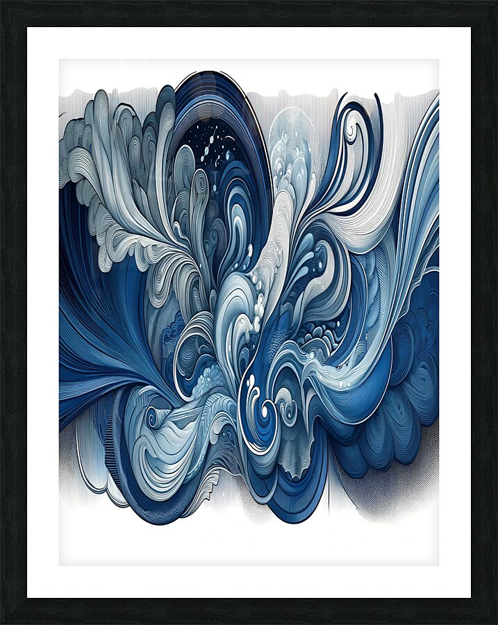 Abstract - Aqua Flow Picture Frame print