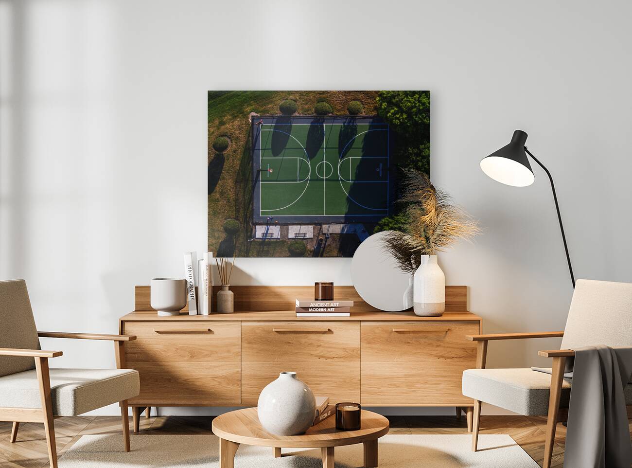 Aerial View - BBall Court  Reproduction