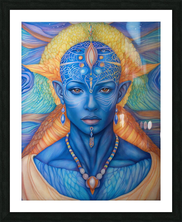Vibrant Colored Pencil Drawing: Picture Frame print