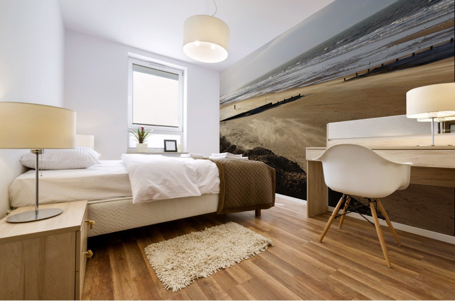 Normandy beach Mural print