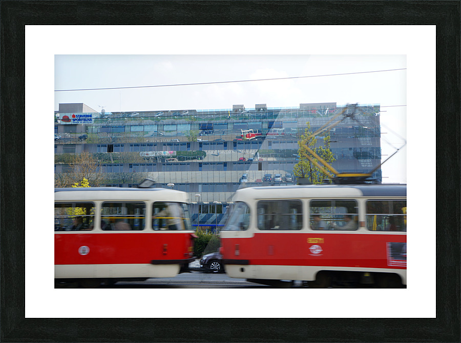 Prague tramway Picture Frame print