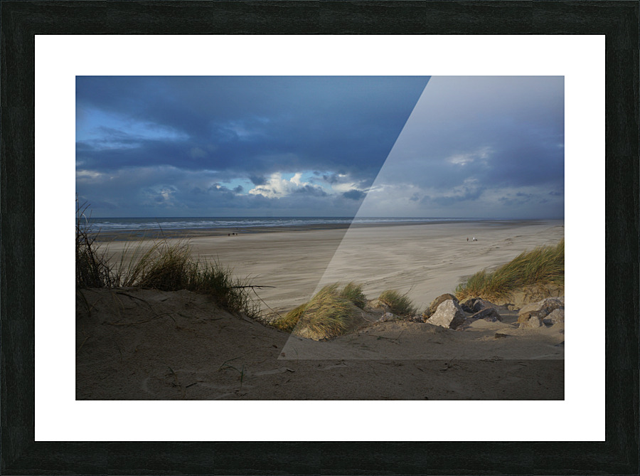 Beach in winter Picture Frame print