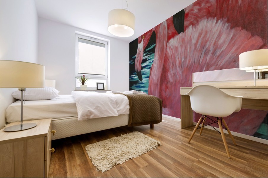 Flamingos Mural print