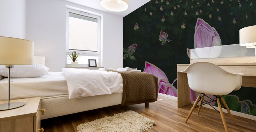 Night Lotus 2 Mural print