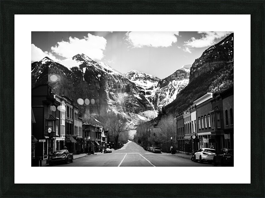 Telluride CO Black and White Picture Frame print