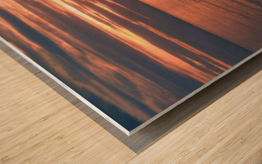 Sunset Reflextion Wood print
